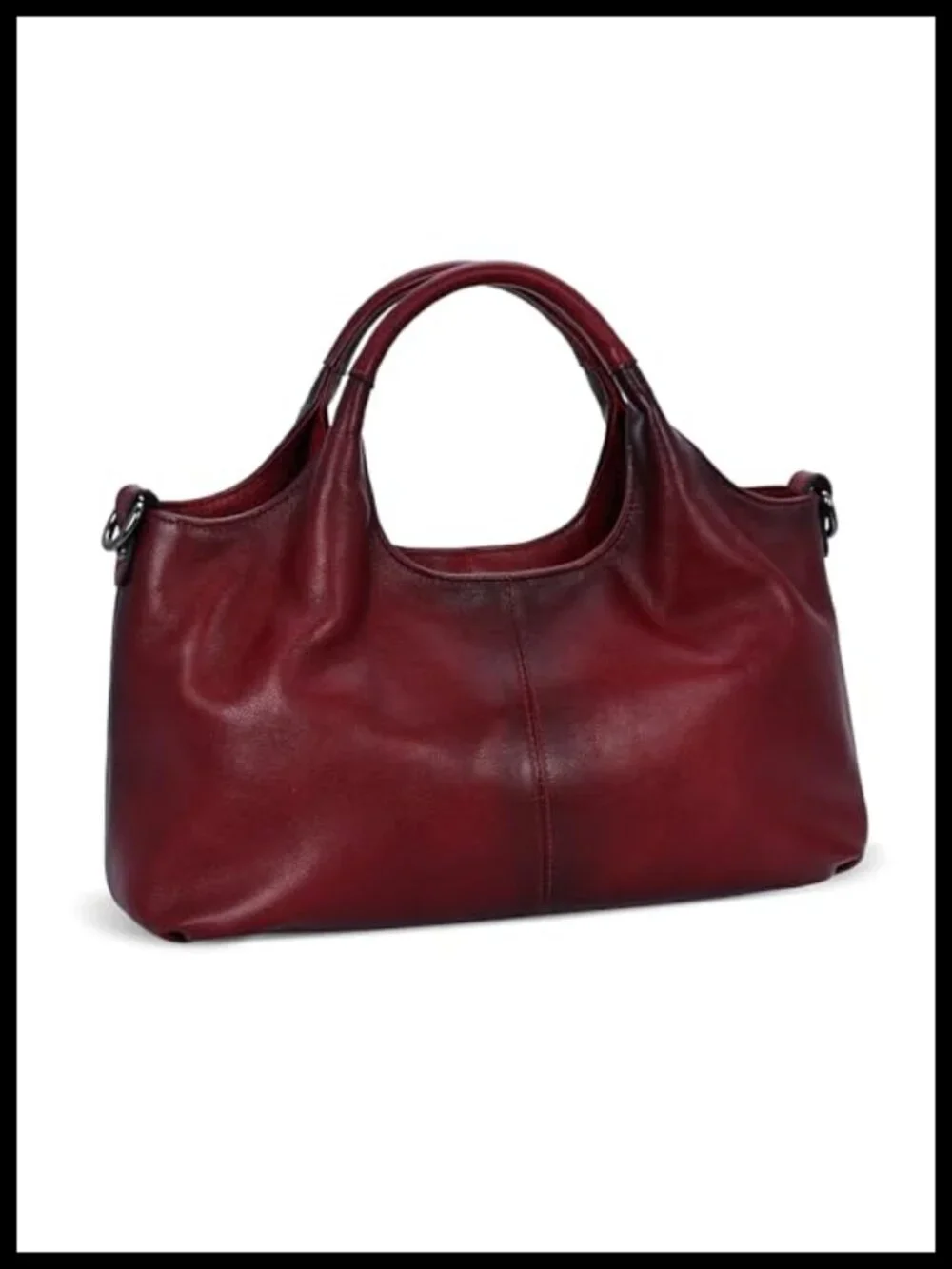 Genuine Leather Hobo Satchel Handbag Crossbody Shoulder Bag Women Purse